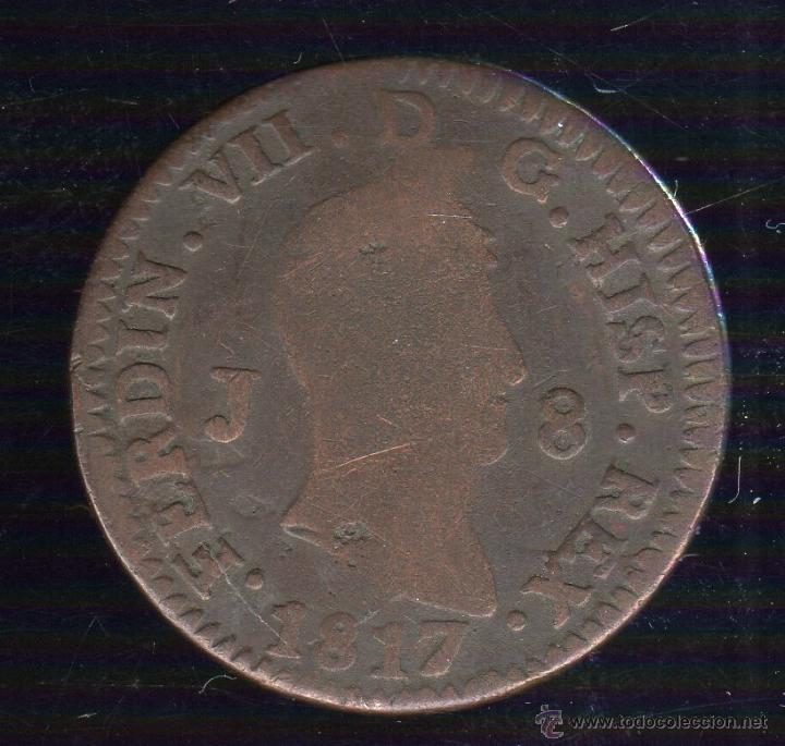 Monedas de Espa&ntilde;a: FERNANDO VII. 8 MARAVEDIS. 1817. JUBIA - Foto 1
