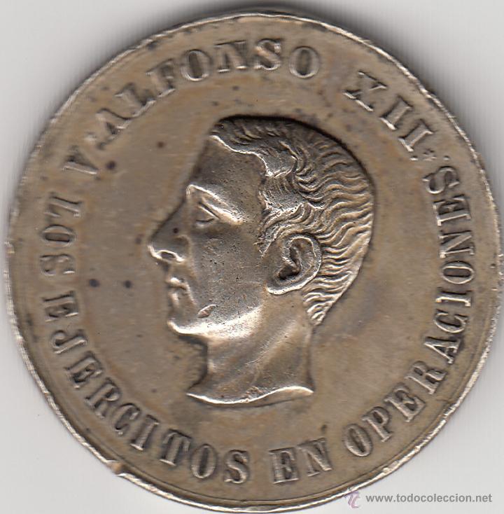 Monedas de Espa&ntilde;a: MEDALLA ALFONSO XII - A LOS EJERCITOS EN OPERACIONES. - Foto 1