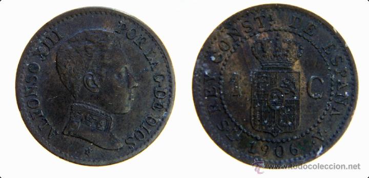 Monedas de Espa&ntilde;a: Moneda de 1 c&eacute;ntimo de Alfonso XIII - Foto 1