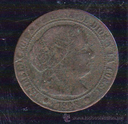 Monedas de Espa&ntilde;a: ISABEL II. UN CENTIMO DE ESCUDO. 1868. SEVILLA - Foto 1