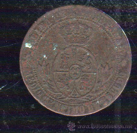 Monedas de Espa&ntilde;a: ISABEL II. UN CENTIMO DE ESCUDO. 1868. SEVILLA - Foto 2