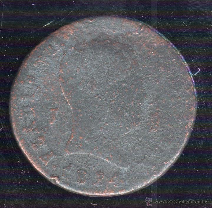 Monedas de Espa&ntilde;a: FERNANDO VII. 8 MARAVEDIS. 1824. JUBIA - Foto 1