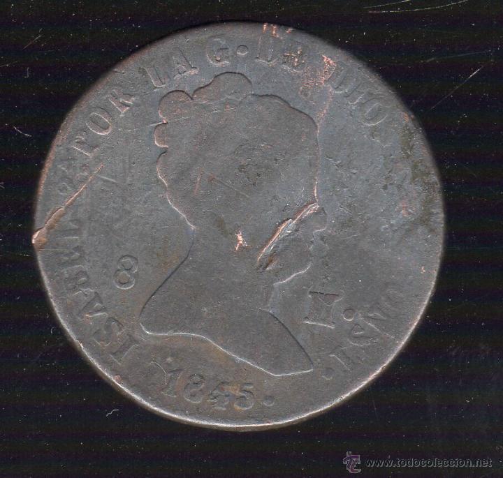 Monedas de Espa&ntilde;a: 8 MARAVEDIS. 1845. ISABEL II. SEGOVIA - Foto 1