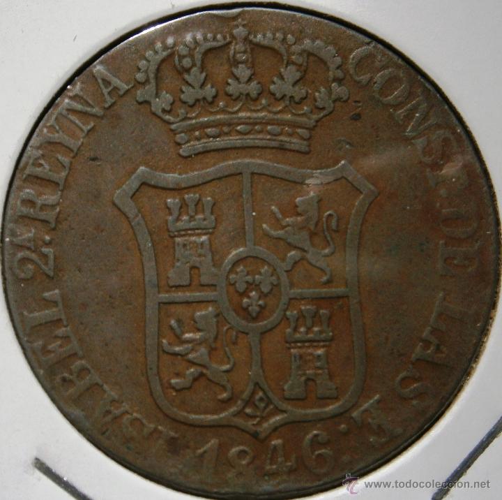 Monedas de España: Isabel II 6 Cuartos 6 Cuar 1846 Principado de Cataluña Ver Fotos - Foto 1 - 45143306