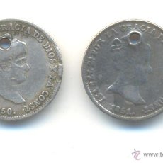 Monedas de España: 20- DOS BARATAS MONEDAS DE UN REAL 1850 Y 1851 SEVILLA ISABEL II . LAS DE LA FOTO.. Lote 45164111