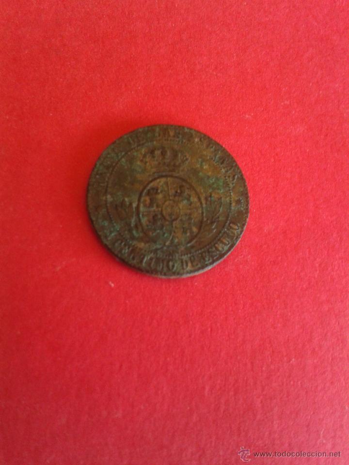 Monedas de Espa&ntilde;a: ISABEL II. 1 C&Eacute;NTIMO DE ESCUDO DE 1867. BARCELONA. - Foto 2