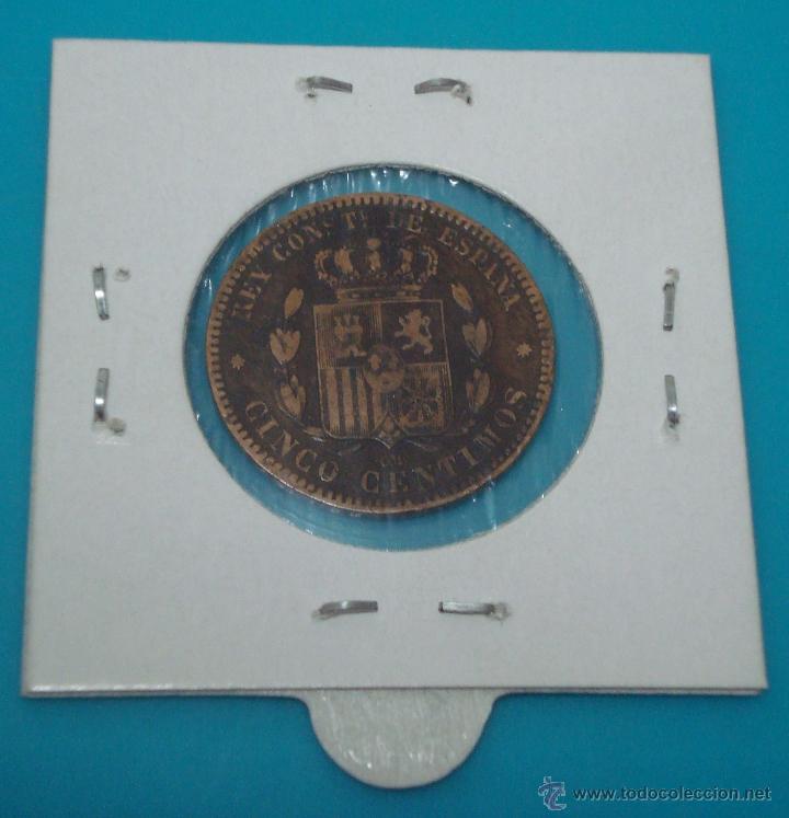 Monedas de Espa&ntilde;a: MONEDA CINCO CENTIMOS ALFONSO XII 1878 COBRE - Foto 2