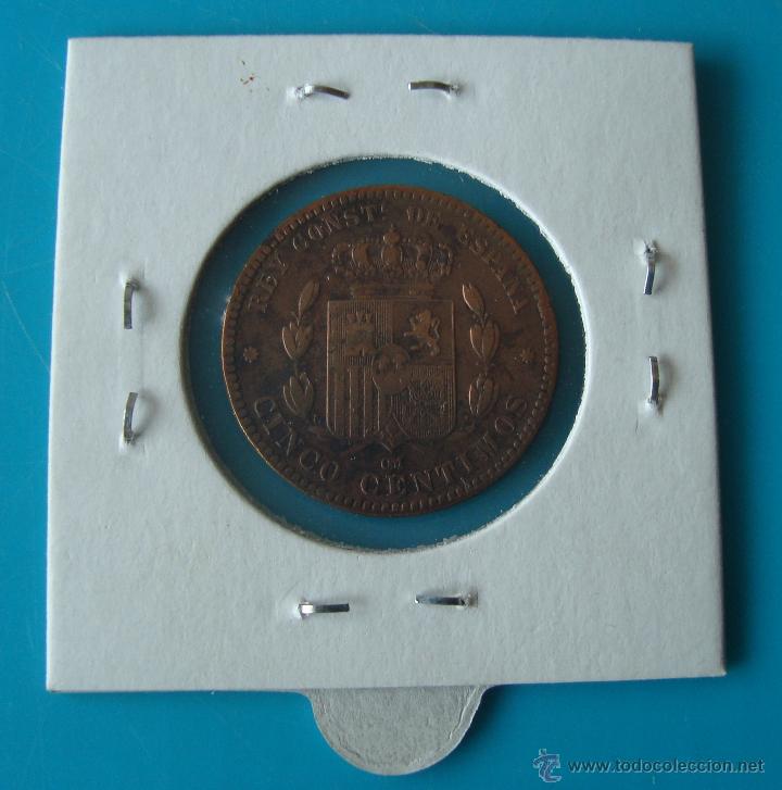 Monedas de Espa&ntilde;a: MONEDA CINCO CENTIMOS ALFONSO XII 1878 COBRE - Foto 2
