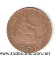 Monedas de Espa&ntilde;a: DOS CENTIMMOS GOBIERNO PROVISIONAL 1870 - Foto 1