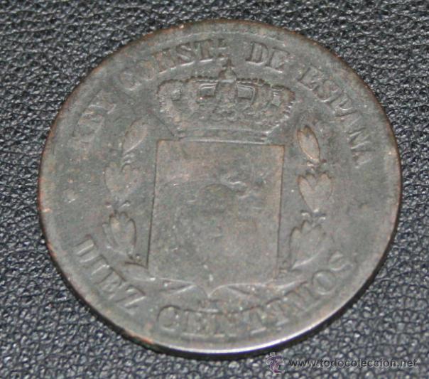 Monedas de Espa&ntilde;a: ALFONSO XII - 10 CENTIMOS - 1878 - Foto 2