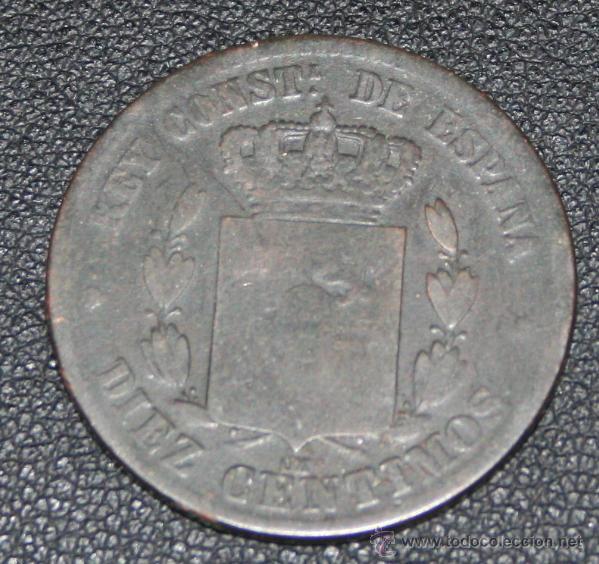 Monedas de Espa&ntilde;a: ALFONSO XII - 10 CENTIMOS - 1878 - Foto 3