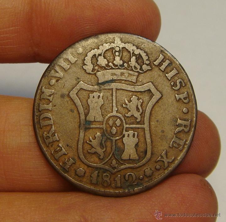 Monedas de Espa&ntilde;a: III Quartos. Fernando VII. 1812 - Foto 2