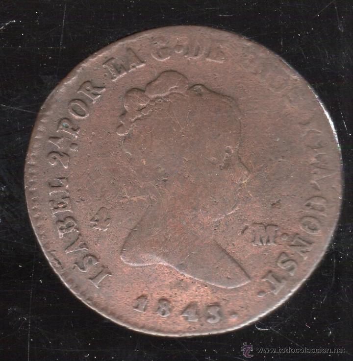 Monedas de Espa&ntilde;a: 4 MARAVEDIS. ISABEL II. 1843. SEGOVIA - Foto 1