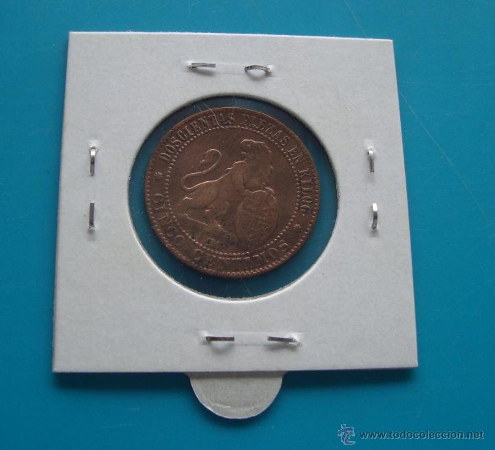Monedas de Espa&ntilde;a: MONEDA DE COBRE 5 CENTIMOS A&Ntilde;O 1870 GOBIERNO PROVISIONAL - Foto 2