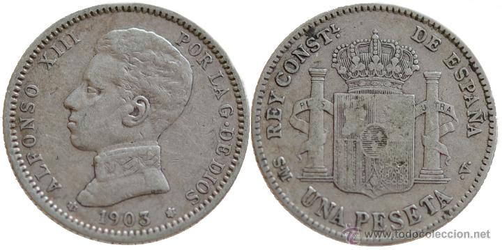 Moedas de Espanha: 1 PESETA 1903*1903 SMV