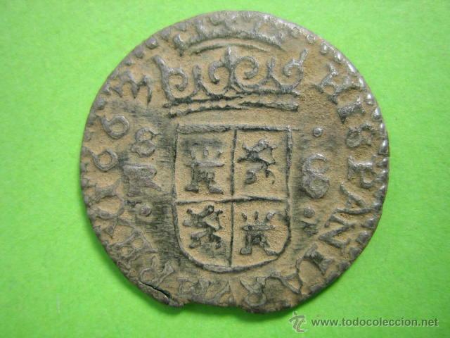 Monedas de Espa&ntilde;a: 2-Moneda Mediaval de 8 maravedies de Felipe IIII 1663 - Foto 2