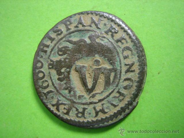 Monedas de Espa&ntilde;a: 2-Moneda Mediaval de 4 maravedies de Felipe - Foto 1