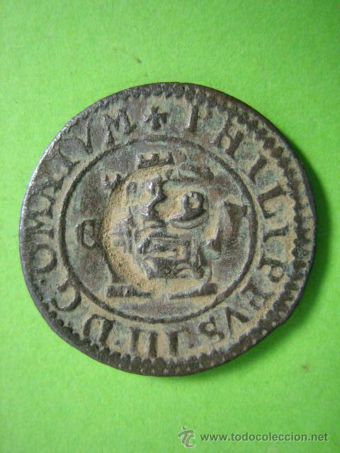 Monedas de Espa&ntilde;a: 2-Moneda Mediaval de 4 maravedies de Felipe - Foto 2