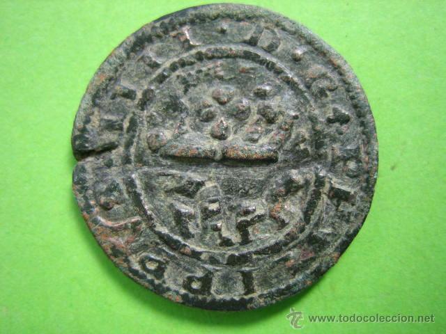 Monedas de Espa&ntilde;a: 2-Moneda Mediaval de 4 maravedies de Felipe - Foto 1