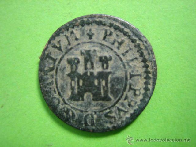 Monedas de Espa&ntilde;a: 2-Moneda Mediaval de 2 maravedies de Felipe - Foto 2