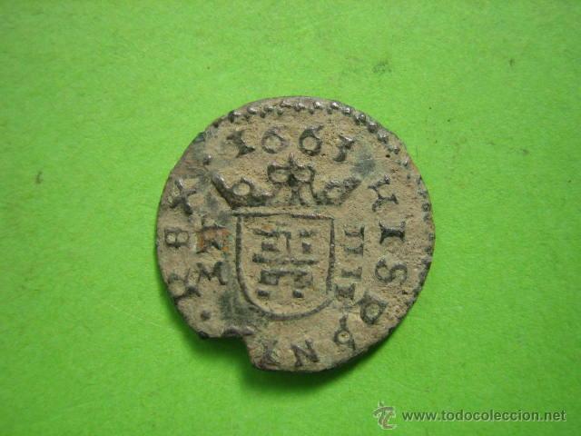 Monedas de Espa&ntilde;a: 2-Moneda Mediaval de 2 maravedies de Felipe iIII 1663 - Foto 2