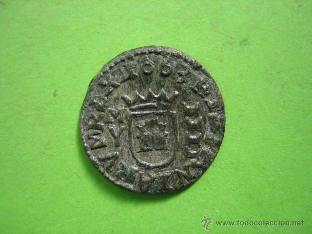 Monedas de Espa&ntilde;a: 2-Moneda Mediaval de 2 maravedies de Felipe IIII 1663 - Foto 2