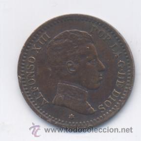 Monedas de Espa&ntilde;a: ALFONSO XIII- 2 CENTIMOS-1904*04 - Foto 1
