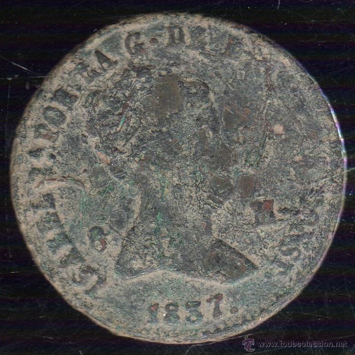 Monedas de Espa&ntilde;a: ISABEL II. 8 MARAVEDIS. 1837. SEGOVIA - Foto 1
