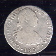 Monedas de España: CARLOS IIII. 2 REALES. 1807. MEJICO T.H