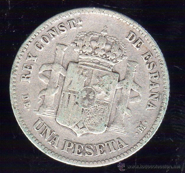 Monedas de Espa&ntilde;a: ALFONSO XII. UNA PESETA. 1876. D.E.M - Foto 2