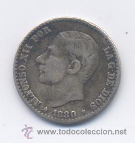 Monedas de Espa&ntilde;a: ALFONSO XII- 50 CENTIMOS- 1880*8-- - Foto 1