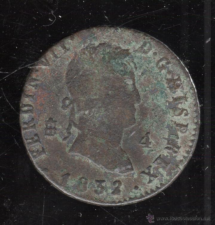 Monedas de Espa&ntilde;a: FERNANDO VII. 4 MARAVEDIS. 1832. SEGOVIA - Foto 1