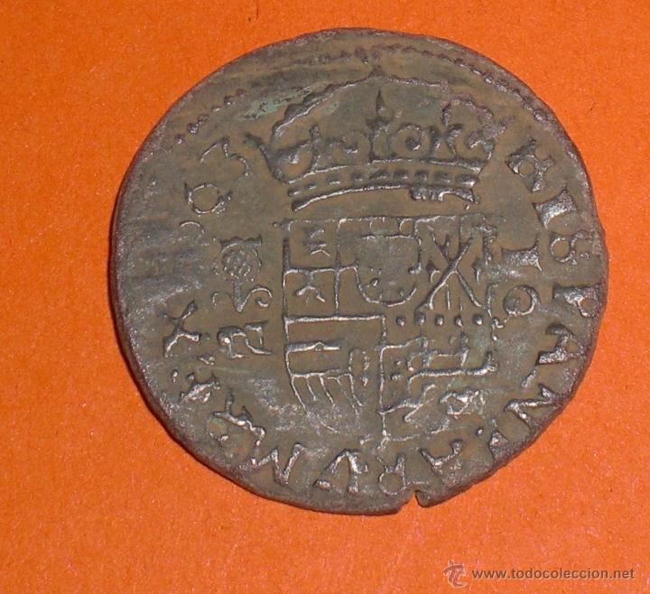 Monedas de Espa&ntilde;a: 16 maravedis 1663 Felipe IV de granada - Foto 2