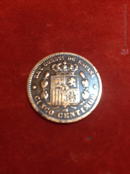 Monedas de Espa&ntilde;a: MONEDA ALFONSO XII - 5 C&Eacute;NTIMOS - 1878 - Foto 2