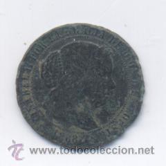 Monedas de Espa&ntilde;a: ISABEL II- 1/2 CENTIMO DE ESCUDO-1868-SEGOVIA - Foto 1