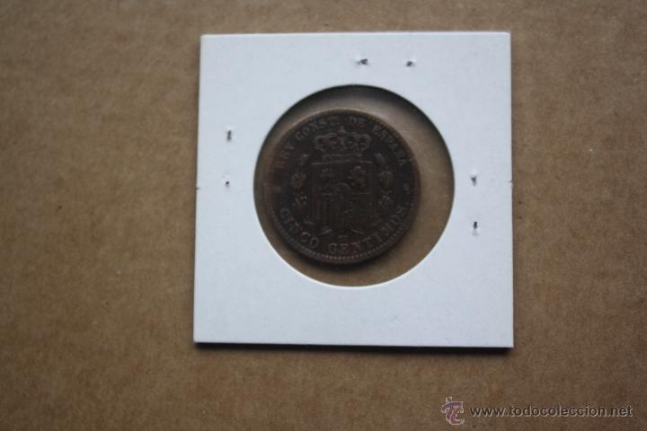 Monedas de Espa&ntilde;a: ALFONSO XII, 5 CENTIMOS 1879 - Foto 2
