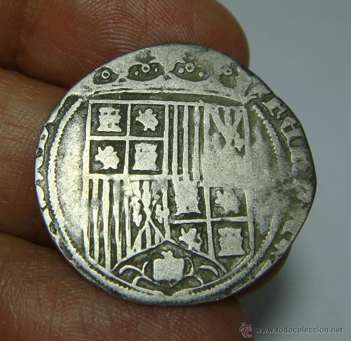 Monedas de Espa&ntilde;a: 1 Real. Plata. RRCC. Burgos. - Foto 2