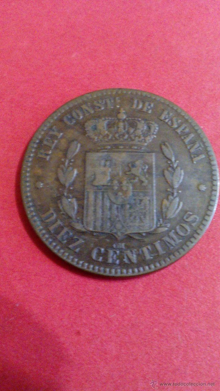 Monedas de Espa&ntilde;a: ALFONSO XII, 10 CENTIMOS DE 1879 - Foto 2
