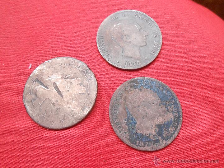 Monedas de Espa&ntilde;a: Monedas de 10 centimos  Alfonso XII (2) la otra defectuosa - Foto 1