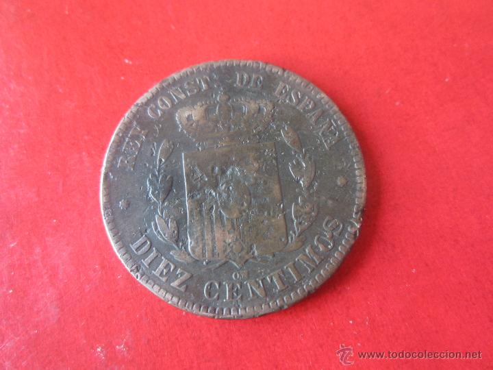 Monedas de Espa&ntilde;a: 10 Centimos de Alfonso XII. 1879. #ce - Foto 2