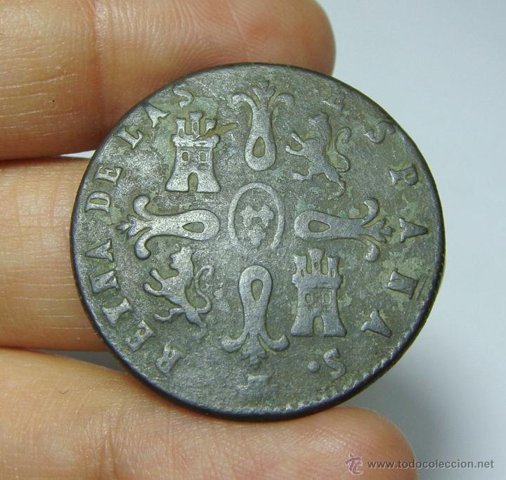 Monedas de Espa&ntilde;a: 8 Maravedis. Isabel II. Segovia - 1843 - Foto 2
