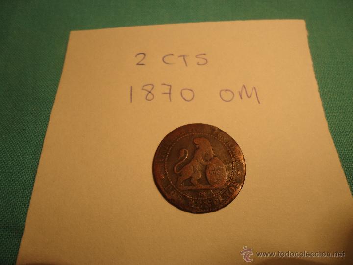 Monedas de Espa&ntilde;a: MONEDA DE 2 CTS A&Ntilde;O 1870 OM - Foto 1