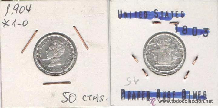 Monedas de Espa&ntilde;a: MONEDA DE ESPA&Ntilde;A, 1904, 50 CENTIMOS (LOTE 48) - Foto 1