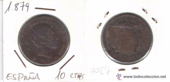 Monedas de Espa&ntilde;a: MONEDA DE ESPA&Ntilde;A, 1879, 10 CENTIMOS (LOTE 51) - Foto 1