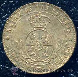 Monedas de Espa&ntilde;a: 1/2 Centimo de Escudo 1866 - BARCELONA  - EBC/EBC+ - Foto 2