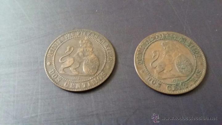 Monedas de Espa&ntilde;a: Lote 4 monedas de 2 centimos y 1 de 5 centimos - Foto 1