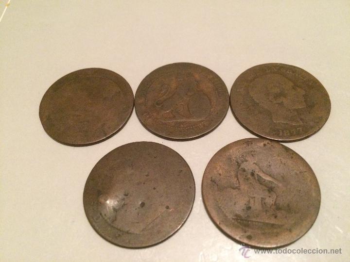 Monedas de Espa&ntilde;a: LOTE DE 5 MONEDAS DE 5 CENTIMOS DE ALFONSO XII - Foto 1