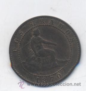 Monedas de Espa&ntilde;a: GOBIERNO PROVISIONAL- 2 CENTIMOS-1870-OM-SC - Foto 1