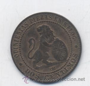 Monedas de Espa&ntilde;a: GOBIERNO PROVISIONAL- 2 CENTIMOS-1870-OM-SC - Foto 2