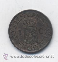Monedas de Espa&ntilde;a: ALFONSO XIII- 1 CENTIMO-1912*12-PCV-SC - Foto 2
